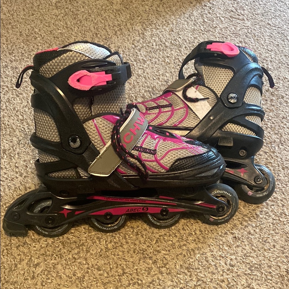 Schwinn Black and Pink Inline Skates with Secure Fit